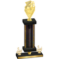 Premium Single Black Glacier Third Place Pickleball Trophy