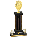 Premium Single Black Glacier Year Pickleball Trophy