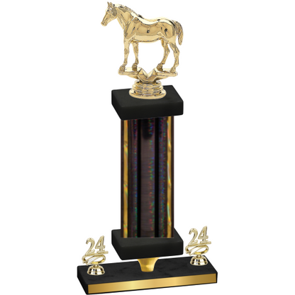 Premium Single Black Glacier Year Horses Trophy