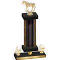 Premium Single Black Glacier Fourth Place Horses Trophy