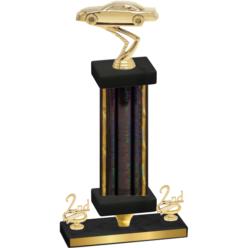 Premium Single Black Glacier Second Place Cars Trophy