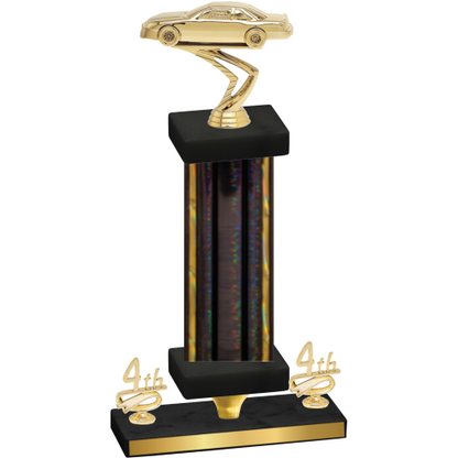 Premium Single Black Glacier Fourth Place Cars Trophy
