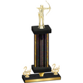 Premium Single Black Glacier Second Place Archery Trophy