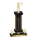 Premium Single Black Glacier Fourth Place Archery Trophy