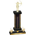 Premium Single Black Glacier First Place Archery Trophy