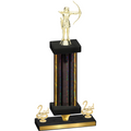 Premium Single Black Glacier Second Place Archery Trophy