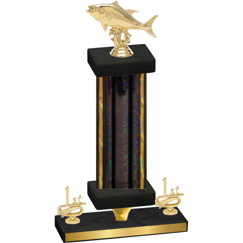 Premium Single Black Glacier First Place Fishing Trophy