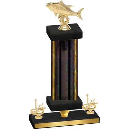 Premium Single Black Glacier First Place Fishing Trophy