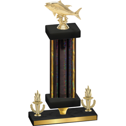 Premium Single Black Glacier Victory Fishing Trophy