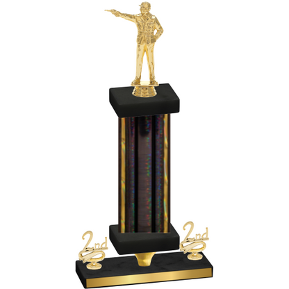 Premium Single Black Glacier Second Place Shooter Trophy