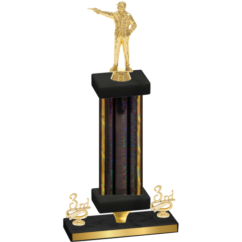 Premium Single Black Glacier Third Place Shooter Trophy