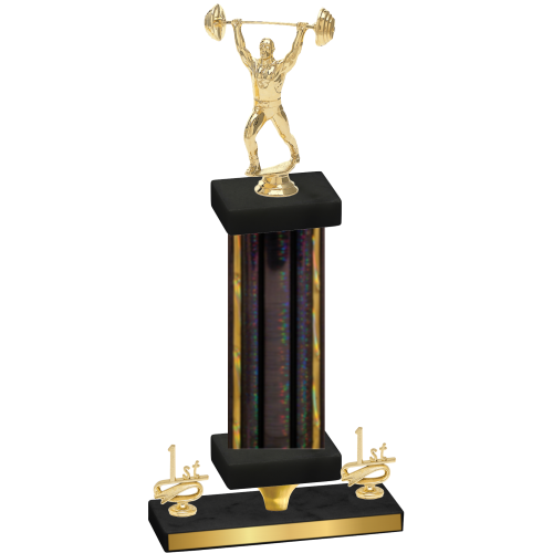 Premium Single Black Glacier First Place Weights Trophy