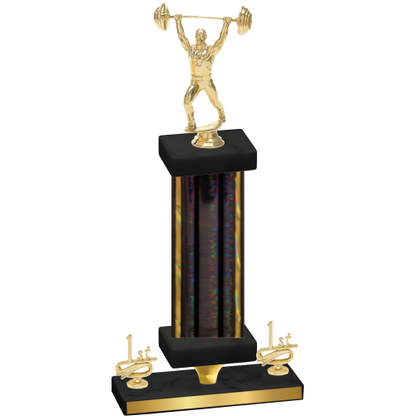 Premium Single Black Glacier First Place Weights Trophy