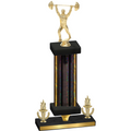 Premium Single Black Glacier Victory Weights Trophy