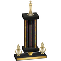 Premium Single Black Glacier Victory Chess Trophy