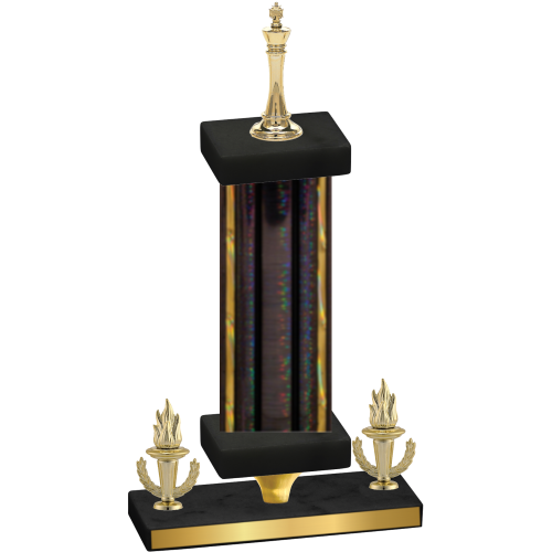 Premium Single Black Glacier Victory Chess Trophy