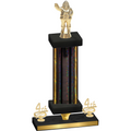 Premium Single Black Glacier Fourth Place Holiday Trophy