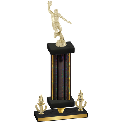 Premium Single Black Glacier Victory Basketball Trophy