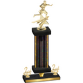 Premium Single Black Glacier Second Place Flag Football Trophy