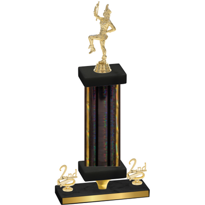 Premium Single Black Glacier Second Place Majorette Trophy