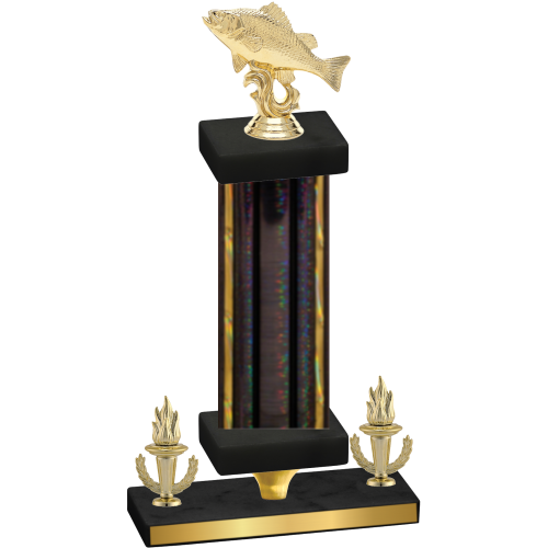 Premium Single Black Glacier Victory Fishing Trophy