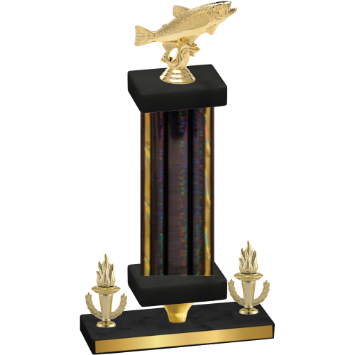 Premium Single Black Glacier Victory Fishing Trophy