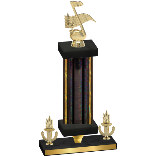 Premium Single Black Glacier Victory Music Trophy