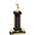 Premium Single Black Glacier Second Place Golf Trophy