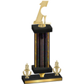 Premium Single Black Glacier Victory Golf Trophy