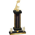 Premium Single Black Glacier Year Golf Trophy