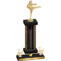 Premium Single Black Glacier Second Place Karate Trophy