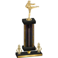 Premium Single Black Glacier Victory Karate Trophy