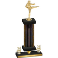 Premium Single Black Glacier Year Karate Trophy