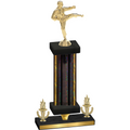 Premium Single Black Glacier Victory Karate Trophy