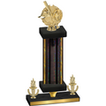 Premium Single Black Glacier Victory Baseball Trophy