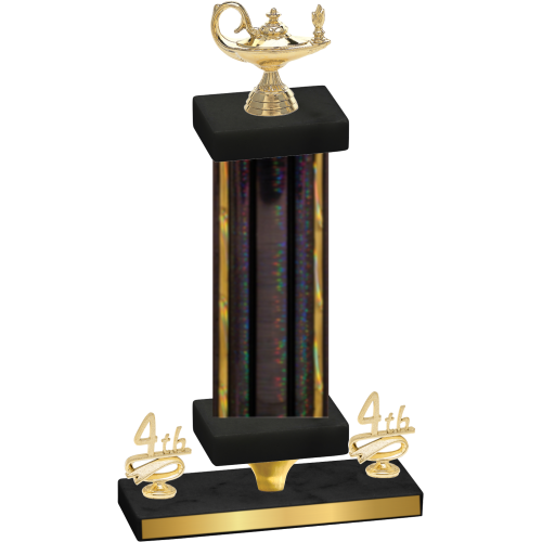 Premium Single Black Glacier Fourth Place Academics Trophy