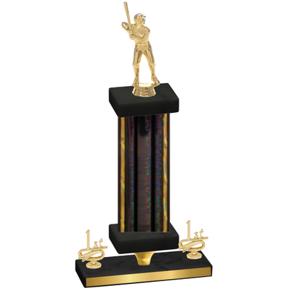 Premium Single Black Glacier First Place Baseball Trophy