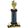 Premium Single Black Carbon Fiber Fourth Place Rugby Trophy