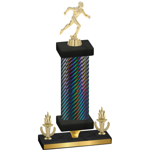 Premium Single Black Carbon Fiber Victory Running Trophy
