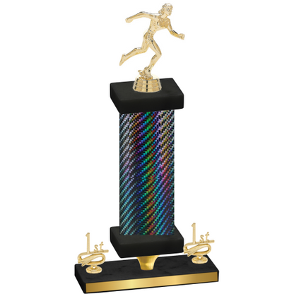 Premium Single Black Carbon Fiber First Place Running Trophy