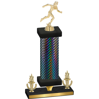 Premium Single Black Carbon Fiber Victory Running Trophy