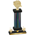 Premium Single Black Carbon Fiber First Place Running Trophy