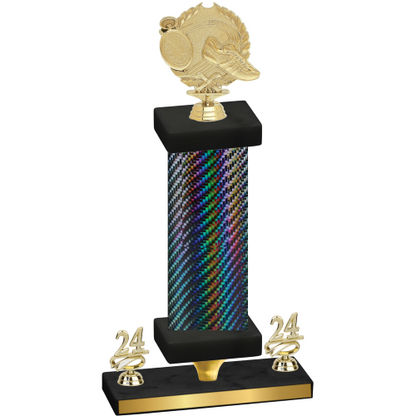Premium Single Black Carbon Fiber Year Running Trophy