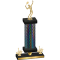 Premium Single Black Carbon Fiber First Place Tennis Trophy