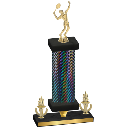 Premium Single Black Carbon Fiber Victory Tennis Trophy