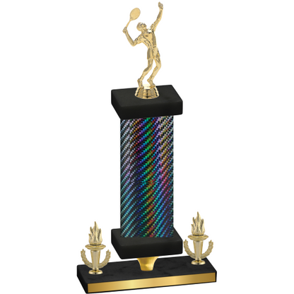 Premium Single Black Carbon Fiber Victory Tennis Trophy
