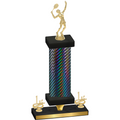 Premium Single Black Carbon Fiber First Place Tennis Trophy