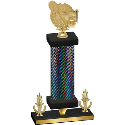 Premium Single Black Carbon Fiber Victory Tennis Trophy
