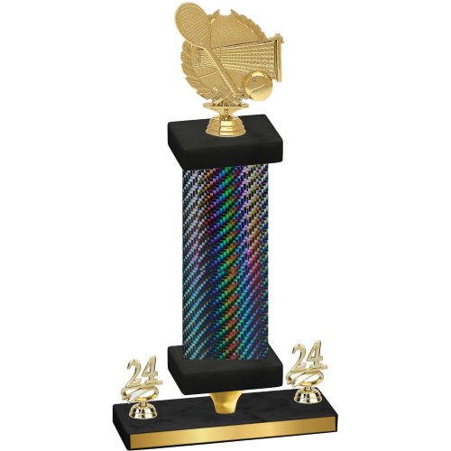 Premium Single Black Carbon Fiber Year Tennis Trophy