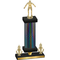Premium Single Black Carbon Fiber Victory Wrestling Trophy